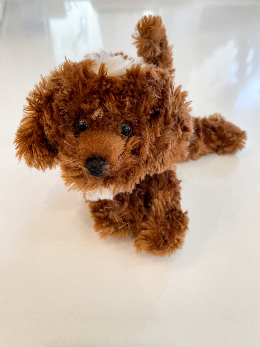 Chocolate labradoodle stuffed animal on sale