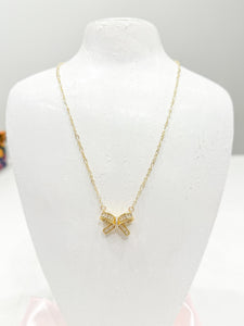 Crystal Bow Necklace