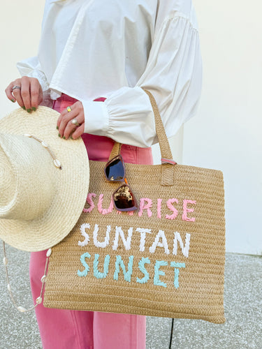 Sunrise Suntan Sunset Beach Tote