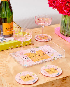 Veuve Rose Butterfly Coaster