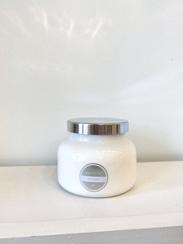 White Signature Jar Candle Volcano