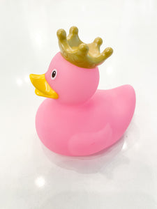 Pink Rubber Duck with Crown