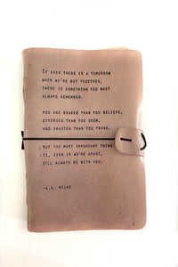 Grey Leather Journal A.A. Milne